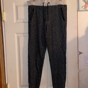 Womens Black and Gray Sweatpants